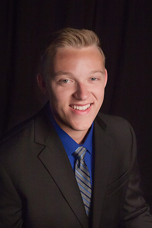 Classic senior portrait in studio